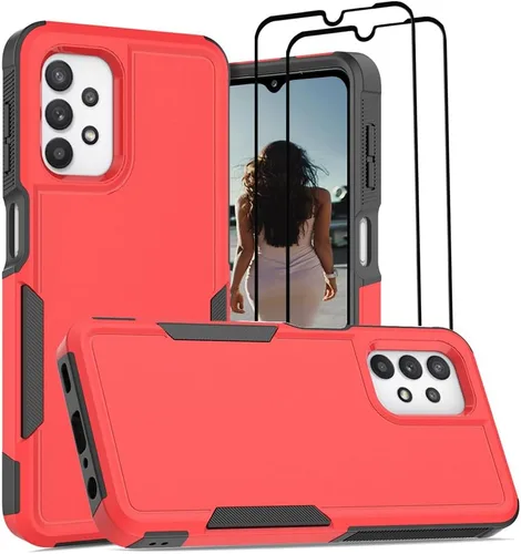 Miniatura 299 de Jeylly Compatible con Samsung Galaxy A22 5G Funda, Funda Samsung A22 5G con 2pcs protectores de pantalla de vidrio templado