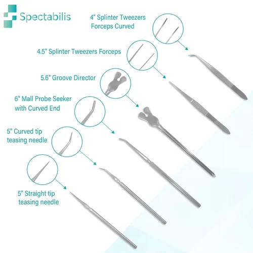 Miniatura 8 de Kit de práctica de sutura Spectabilis para estudiantes de medicina, almohadilla grande de silicona con 14 heridas precortadas, suministros