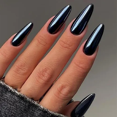 Miniatura 9 de Uñas postizas cortas a presión, uñas postizas de otoño con punta francesa, color marrón, cobertura completa, con diseños de remolinos marrones, uñas