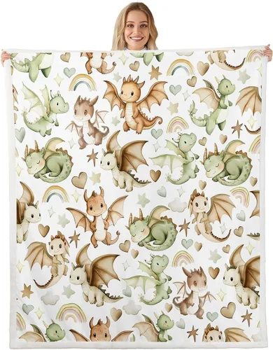 Miniatura 19 de Erosebridal - Mantas de bebé unisex para niños y niñas, mantas de guardería de animales de granja de minky 40x50, manta sherpa con diseño de tractor