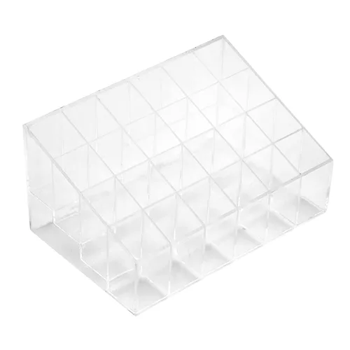 Miniatura 6 de Transparent Lipstick Holder Plastic Makeup Organizer 24 Grids Nail Polish Storage for Home and Salons