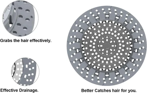 Miniatura 4 de XAJOON Recogedor de pelo de drenaje de bañera, protector de bañera adecuado para bañera, desagües emergentes. (producto patentado)