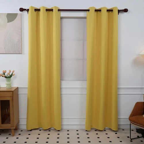 Miniatura 12 de INLINAS Cortinas opacas para dormitorio, aislamiento térmico, reducción de ruido, juego de 2 paneles de ahorro de energía, beige, 42 pulgadas