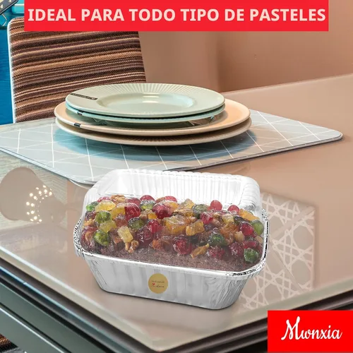 Miniatura 7 de Mini moldes desechables de aluminio con tapas y calcomanías "hechas a mano con amor", 6 x 3.5 x 2 pulgadas, paquete de 25 perfectas para hornear pan