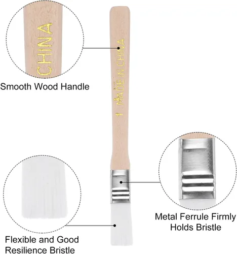 Miniatura 4 de uxcell 36 pinceles de pintura de 5.3 pulgadas de ancho con cerdas de nailon suave con mango de madera para pared, gabinetes, cercas blancas