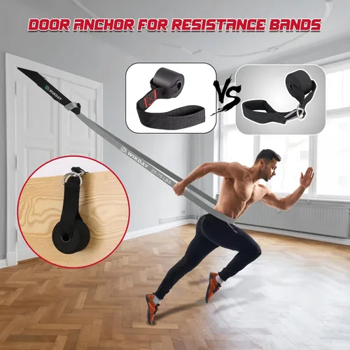 Miniatura 5 de WIKDAY Resistance Bands, Pull Up Bands, Workout Bands for Exercise, Thick Heavy Resistance Band Set with Door Anchor, Elastic Bands for Body Gris