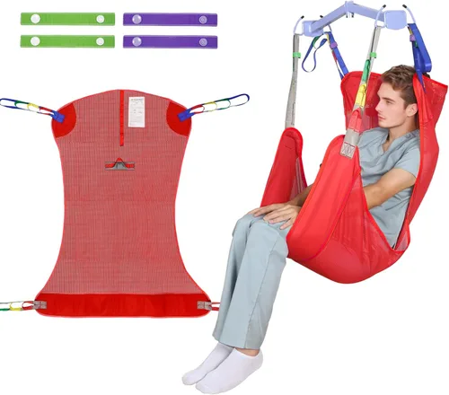Miniatura 8 de EZ Assistive Eslinga universal de elevación de pacientes de cuerpo completo para elevación o traslado de pacientes, honda de elevación con tela