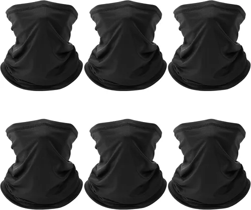Miniatura 11 de Paquete de 6 polainas de cuello para hombres y mujeres, máscara de verano contra el polvo UV, polainas de enfriamiento para el cuello, cubierta