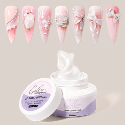 Miniatura 10 de Gellen Top Coat y Base Coat para Gel Polish - Acabado Shine de larga duración, 8ml cada botella Capa superior y base transparente