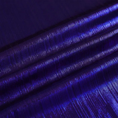 Tela de Punto Acanalado Metálico Suave, Brillante y Elástica de 60 Pulgadas de Ancho con Brillo Metálico para Vestido de Baile, Disfraz, Vestido de