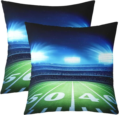 Miniatura 32 de Juego de 2 fundas de almohada de 16 x 16 pulgadas, fundas de almohada de vehículos de construcción suaves para sala de estar, dormitorio, equipos