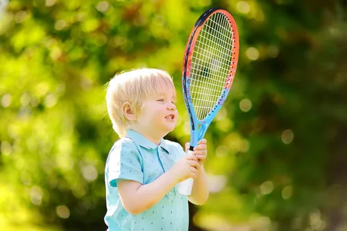 Miniatura 4 de bo'weiqi Raqueta de tenis para niños de 17"-25" para edades de 2-12 años, raqueta de tenis juvenil ligera para niñas y niños, deportes al aire Azul