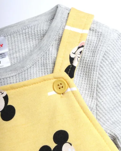 Miniatura 3 de Disney Conjunto de mono de Mickey Mouse para bebé, 2 piezas, mameluco y camisa de manga larga