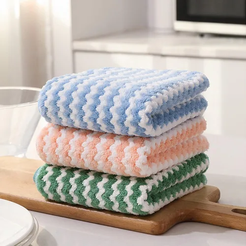 Miniatura 3 de Paquete de 12 trapos de limpieza de cocina de microfibra súper absorbentes, paños de limpieza para platos, multiusos, reutilizables, para polvo