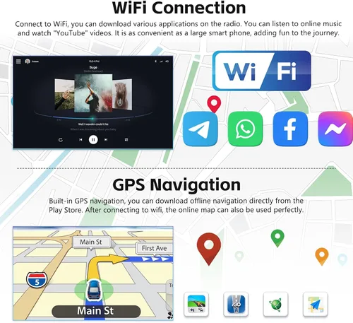 Miniatura 4 de Estéreo de coche Android 2+64G para Hyundai Elantra 2011 2012 2013 Carplay inalámbrico Android Auto 9 pulgadas pantalla táctil Bluetooth GPS WiFi