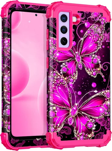 Miniatura 9 de Casetego Funda compatible con Galaxy S21 5G, tres capas, resistente, a prueba de golpes, protección completa, policarbonato duro y TPU suave