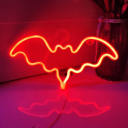 Miniatura 8 de JYWJ - Letrero de neón con luces LED, funciona con 3 pilas AA, para decoración de mesa, decoración de pared para dormitorio de niños, regalo