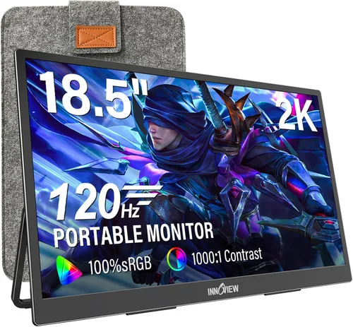 Miniatura 9 de InnoView Monitor portátil 4K de 18.5 pulgadas 3840 x 2160 UHD USB-C HDMI para laptop, pantalla de juegos para computadora IPS de 10 bits, monitor
