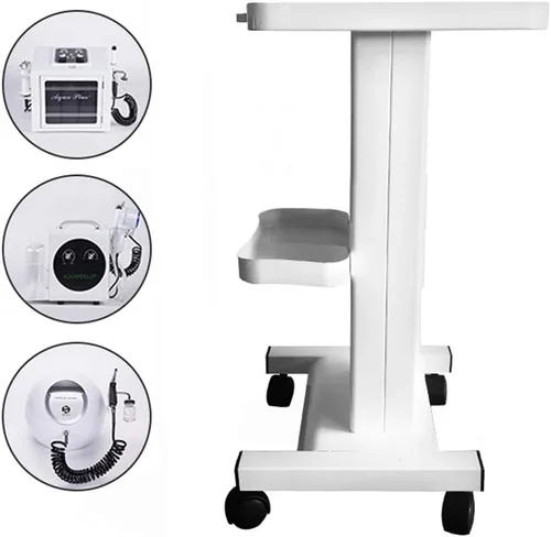 Miniatura 3 de Carrito de esteticista prémium con ruedas y enchufe, carrito de salón con asa, capacidad de peso de 110 libras, ideal para uso en spa de belleza