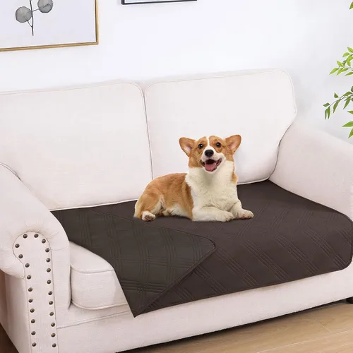 Miniatura 43 de hyha Manta impermeable para perros, manta reversible para cama de mascotas, funda suave para sofá/sillón lavable para perros, fundas impermeables