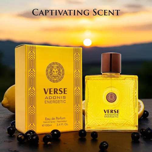 Miniatura 3 de Verse Adonis Energetic for Men - Fragancia fresca de larga duración, aroma audaz y vigorizante, perfecto para uso de día y noche, aroma energizante