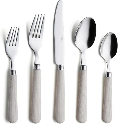 Miniatura 16 de ANNOVA Vajilla colorida de acero inoxidable, utensilios de cocina, incluye cuchillos, tenedores, cucharas, tenedores de ensalada y cucharas de Lila
