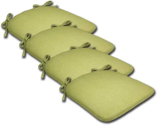 Miniatura 2 de Comfort Classics Juego de 4 cojines de asiento de poliéster hilado de 16 pulgadas de ancho x 17 pulgadas de profundidad x 1.5 pulgadas de alto