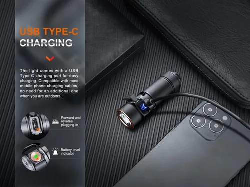 Miniatura 6 de Fenix Linterna recargable E18R V2 de 1200 lúmenes EDC con paquete de funda Edisonbright