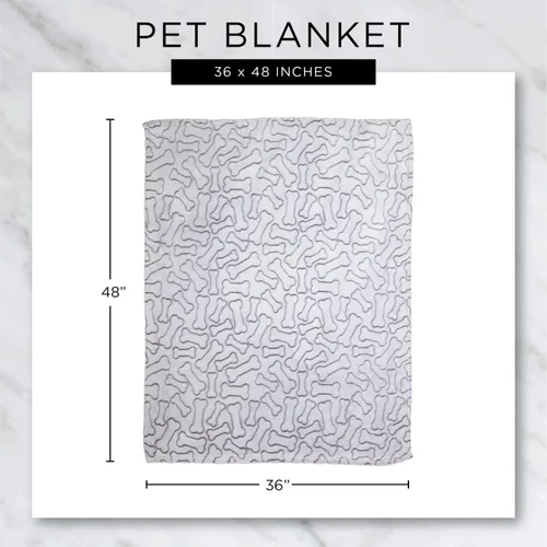Miniatura 6 de Bone Dry Colección de huesos en relieve, manta para mascotas, 36x48, negro