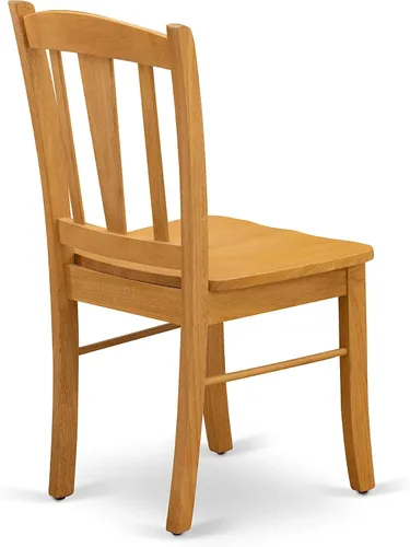 Miniatura 8 de East West Furniture ESDL3-OAK-W - Juego de mesa de cocina de 3 piezas para espacios pequeños que contiene una mesa de comedor redonda con pedestal