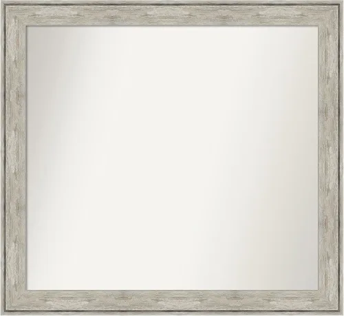 Miniatura 430 de Amanti Art Espejo de baño plateado para sobre fregadero, 28 x 47 pulgadas, espejo rectangular de plata imperial, marco de madera tradicional de gran