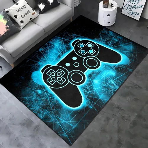 Miniatura 2 de BATATADOCE Alfombras de videojuegos para dormitorio de niños, alfombras para sala de juegos, decoración de juegos para niños, alfombra de área