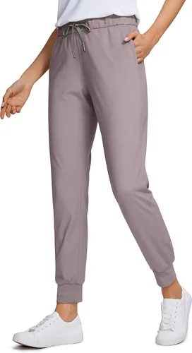CRZ YOGA - Pantalones deportivos elásticos de 4 vías para mujer de 27 pulgadas, pantalones deportivos para correr, viajes, descanso, pantalones