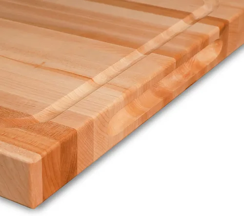 Miniatura 6 de CONSDAN Tabla de cortar de madera de arce duro para cocina, madera dura cultivada en Estados Unidos, 16 x 12 pulgadas, con mango interior invisible