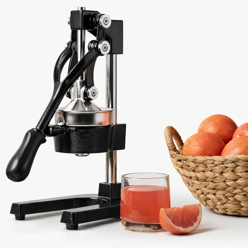 Miniatura 9 de Exprimidor de hierro fundido – Exprimidor manual de servicio pesado fácil de limpiar, exprimidor profesional de cítricos de acero inoxidable