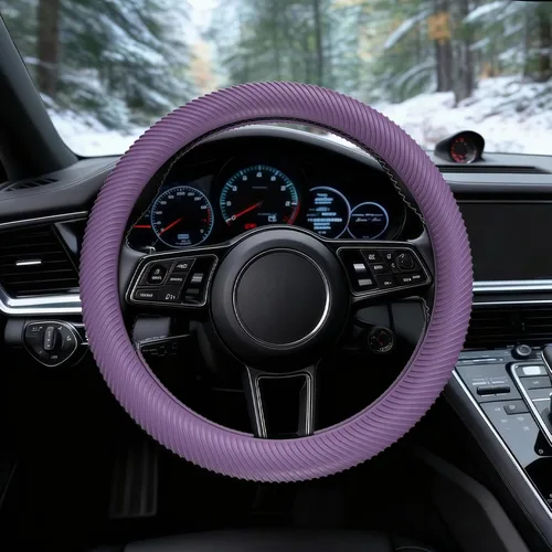 Miniatura 11 de WOCOCN Funda para volante de automóvil, funda delgada de silicona antideslizante para hombres y mujeres, accesorios interiores universales