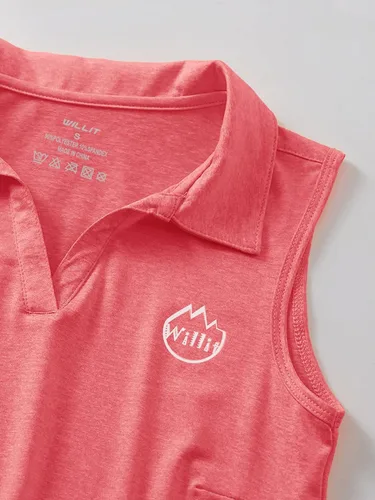 Miniatura 4 de Willit Polo sin mangas para niñas, polo de golf y tenis, de secado rápido