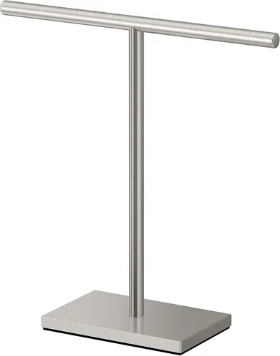 Miniatura 4 de Gatco 1444MX, Soporte para toallas de pie de base rectangular moderna, negro mate / 10.50" de ancho x 11.13" de alto estilo en T para toallas