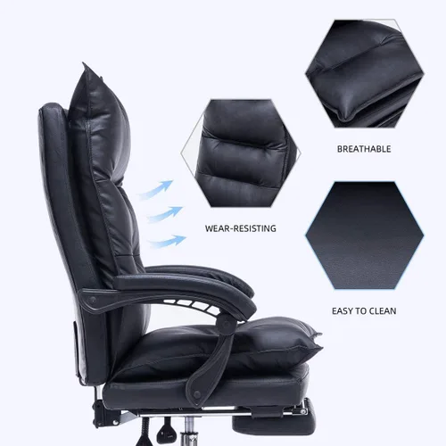 Miniatura 7 de YOLENY Silla de oficina grande y alta, silla de oficina giratoria ergonómica reclinable de altura ajustable con respaldo alto, silla de oficina