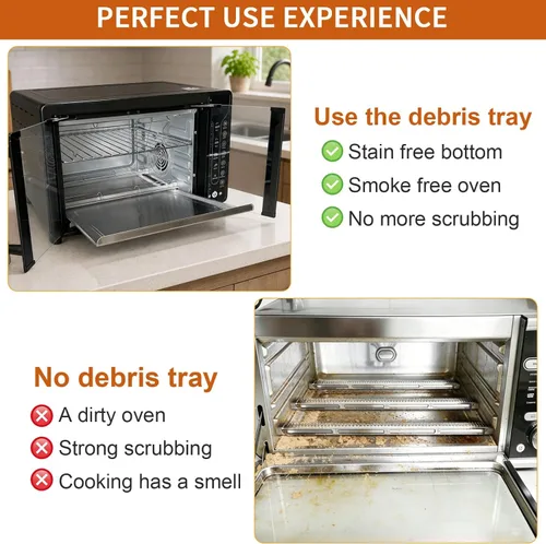 Miniatura 7 de Toaster Oven Replacement Parts, Toaster Oven Air Fryer Crumb Tray Drip Tray Accessories for Gourmia GTF7655 GTF7460 17 cooking presets 1700W french