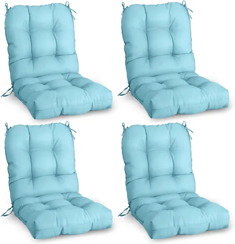 Miniatura 22 de EAGLE PEAK Cojín Acolchado para Silla de Exterior/Interior para Asiento/Respaldo, Juego de 1, 42'' x 21'', Azul Claro