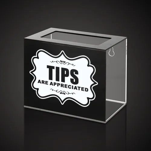 Miniatura 5 de CiaoHER Caja de sugerencias de donación de tarros de colección de puntas acrílicas para contenedor de almacenamiento de dinero