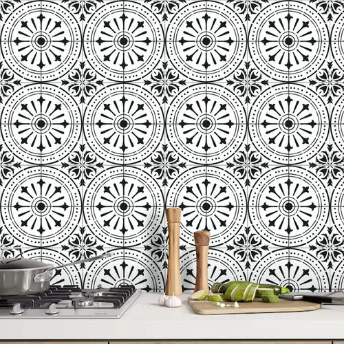 Miniatura 15 de 12 calcomanías mate para azulejos de pared, despegar y pegar, autoadhesivas, calcomanías de vinilo para azulejos de pared, adhesivo de PVC
