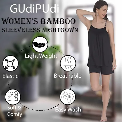 Miniatura 4 de Sleepy Time Pijama de bambú para mujer, ropa de dormir que absorbe la humedad, estilo veraniego