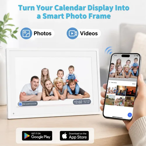 Miniatura 8 de 10.1 inch Digital Calendar Wall Touch Screen Electronic Calendar – Interactive Smart Family Planner, No Subscription, Chore Chart, Meal Planner