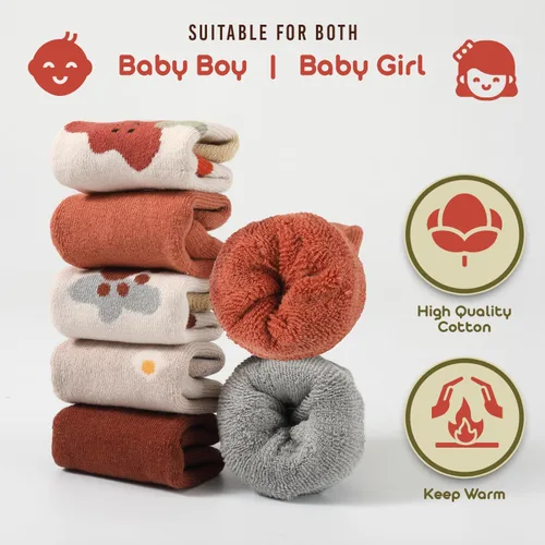 Miniatura 3 de Baby Socks with Grip 6 pairs Non anti Slip Thick Winter Warm cotton Infants