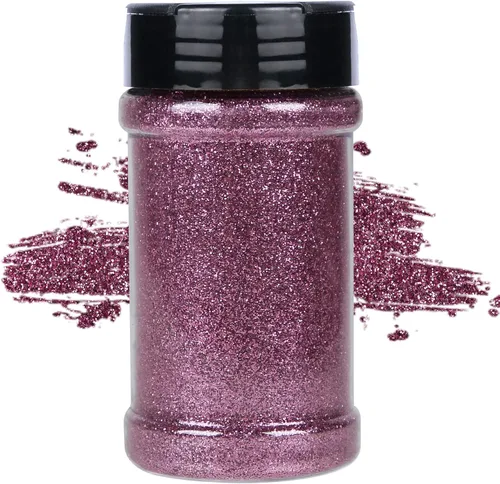 Miniatura 44 de TORC Purpurina fina roja de 1 libra y 16 onzas de purpurina en polvo para vasos, resina para manualidades, slime, cosméticos, pintura de uñas, Rojo