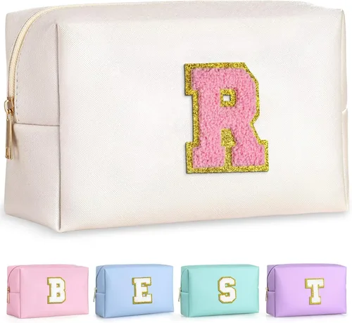 Miniatura 158 de TOPEAST - Bolso de maquillaje para mujer, G Blanco nacarado-rosa