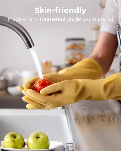 Miniatura 3 de Guantes de goma para lavar platos, 3 o 6 pares, guantes de cocina y reutilizables.