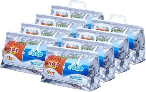 Superio Bolsas aisladas para bebidas frías y calientes para entrega de alimentos, bolsas de compras de comestibles, almacenamiento de alimentos para
